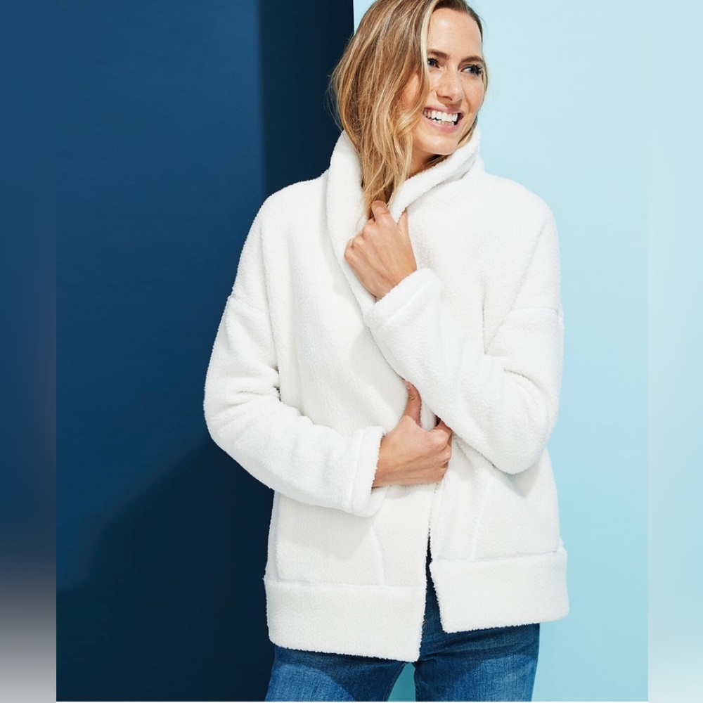 Vineyard Vines Sherpa Open Cardigan sz S - Picture 5 of 11